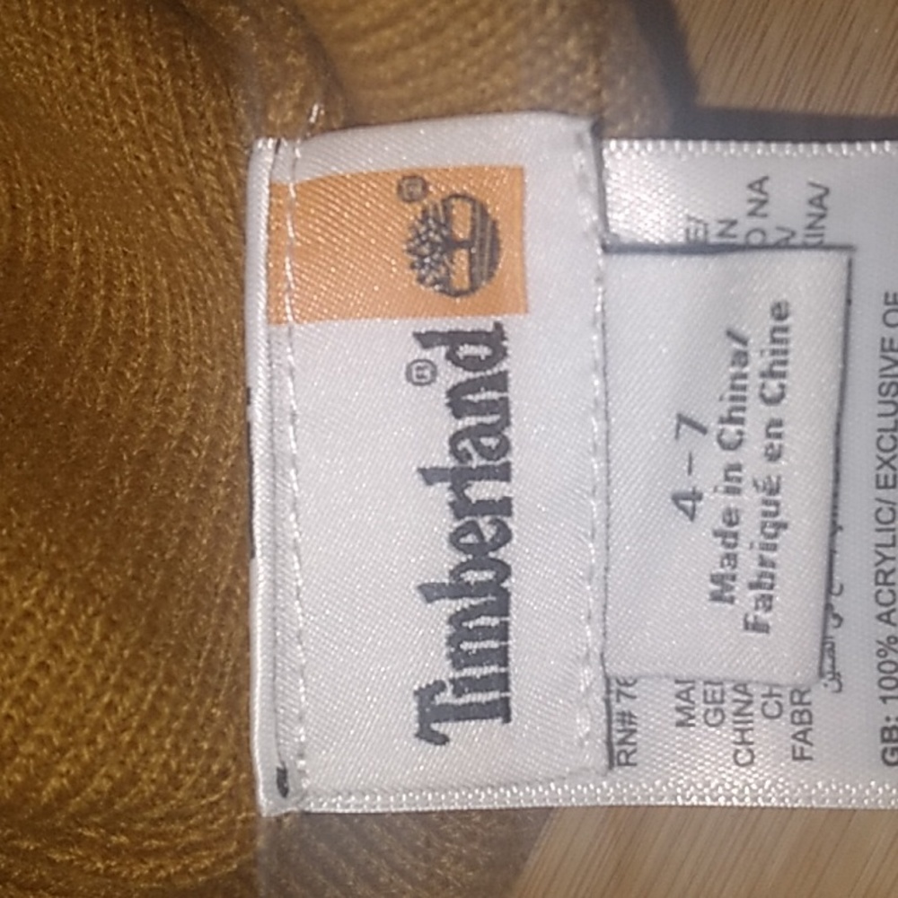 Kids Timberland Cuffed Beanie- Size 4-7 (NEW) - Picture 3 of 6